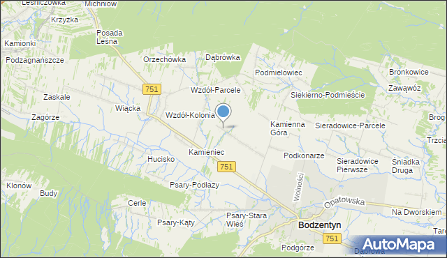 mapa Leśna-Stara Wieś, Leśna-Stara Wieś na mapie Targeo